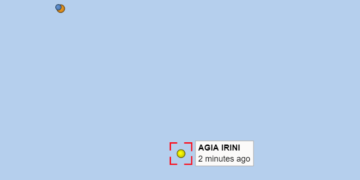 Statek Agia Irini fot. Vessel Finder