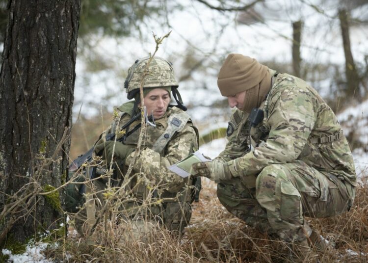 Trening żołnierzy z Ukrainy fot. Army Mil.