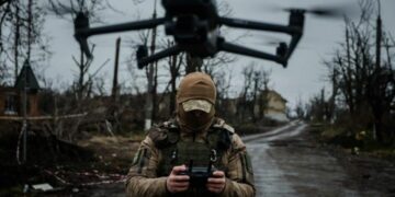 Dron fot. Gwardia Ukrainy