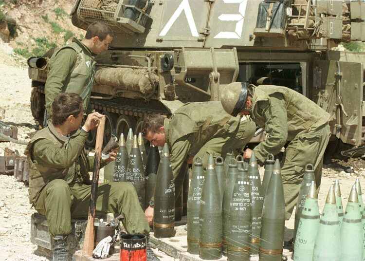 Izraelska artyleria fot. IDF fot. Beni Birk, Israel Press and Photo Agency