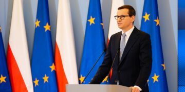 Mateusz Morawiecki, Konferencja nt. Tarczy Antyinflacyjnej. Fot: Krystian Maj/KPRM