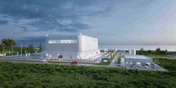 Wizualizacja reaktora SMR BWRX-300 GE Hitachi Nuclear Energy, z: ge.com