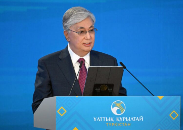 Wystąpienie prezydenta Kasyma-Żomarta Tokajewa na drugim posiedzeniu Krajowej Kurułtaju "Sprawiedliwy Kazachstan - Odpowiedzialny Obywatel", 17 czerwca 2023 roku, aut. akorda.kz