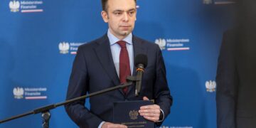 Minister finansów Andrzej Domański, 19 stycznia 2024 roku, aut. Ministerstwo Finansów z platformy X (Twitter)