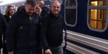 Premier Donald Tusk z wizytą w Kijowie, 22 stycznia 2024 roku, aut. KPRM z portalu X (dawniej Twitter)