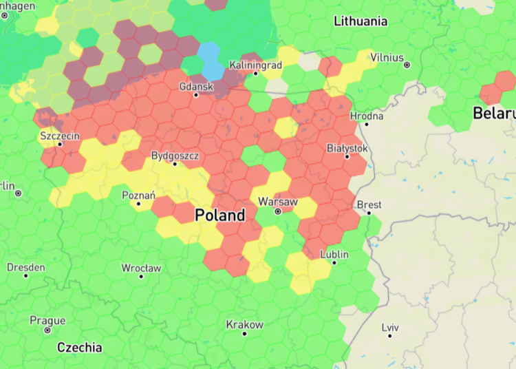 Zakłócenia GPS na Polską