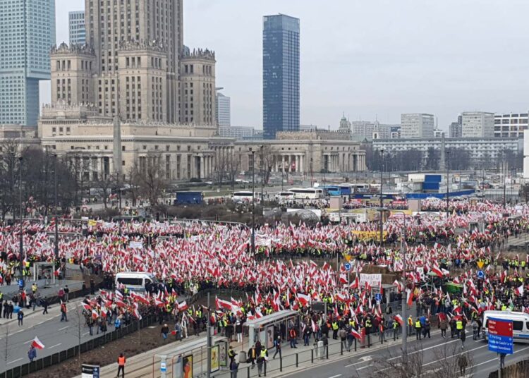 Protest rolników, 27 lutego 2024 roku, Warszawa, aut. Magdalena Melke