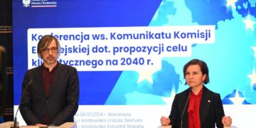 Konferencja prasowa z udziałem wiceministry klimatu i środowiska Urszuli Zielińskiej oraz wiceministra klimatu i środowiska Krzysztofa Bolesty, 6 lutego 2024 roku, Warszawa, aut. MKiŚ