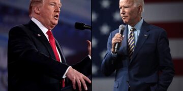 Donald Trump (z lewej) i Joe Biden (z prawej), aut. Emma Kaden z Flickr