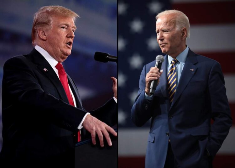 Donald Trump (z lewej) i Joe Biden (z prawej), aut. Emma Kaden z Flickr