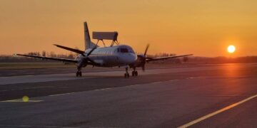 Samolot SAAB 340 AEW fot. konto X Paweł Bejda