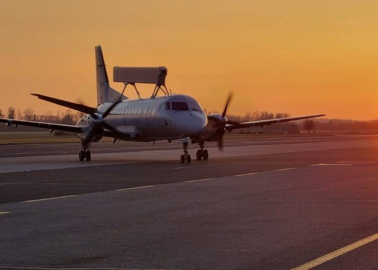 Samolot SAAB 340 AEW fot. konto X Paweł Bejda