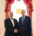 Prezydent Turcji Recep Tayyip Erdoğan (z prawej) i szef Biura Politycznego Hamasu Ismail Haniyeh (z lewej), 20 kwietnia 2024 roku, aut. tccb.gov.tr/en
