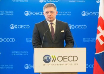 Robert Fico podczas konferencji OECD, 30 marca 2017 roku, aut. OECD z Flickr