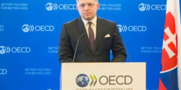 Robert Fico podczas konferencji OECD, 30 marca 2017 roku, aut. OECD z Flickr
