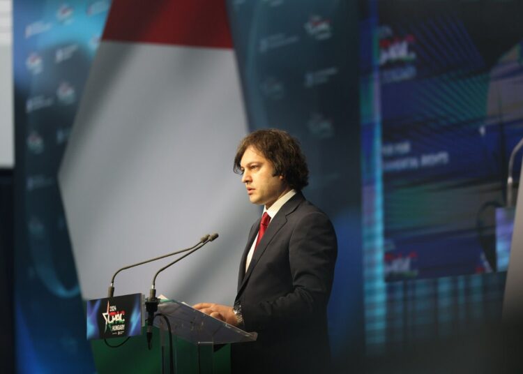 Premier Gruzji Irakli Kobakhidze, 25 kwietnia 2024 roku, aut. @PM_Kobakhidze z platformy X.