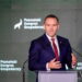 Prezydent RP Karol Nawrocki przemawia podczas otwarcia Poznańskiego Kongresu Gospodarczego, 27 bm. w Hotelu Novotel Centrum w Poznaniu. Fot.: PAP/Paweł Jaskółka